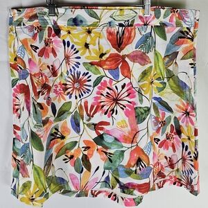 Ripskirt Colorful Floral Velcro Mini Skirt Womens XL Tropical Summer Vacation